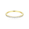 Lab-Created Diamond Stackable Ring in 14K Yellow Gold-Plated Sterling Silver