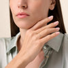 Lab-Created Diamond Stackable Ring in 14K Yellow Gold-Plated Sterling Silver