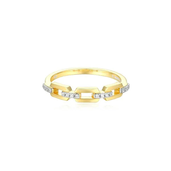 Mini-Link Stackable Ring in 14K Yellow Gold-Plated Sterling Silver