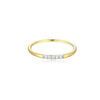 Lab-Created Diamond Line Stackable Ring in 14K Yellow Gold-Plated Sterling Silver