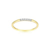 Lab-Created Diamond Line Stackable Ring in 14K Yellow Gold-Plated Sterling Silver