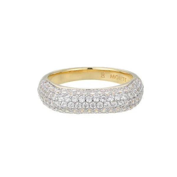 Timeless Squared Pave Lab-Created Diamond Ring
