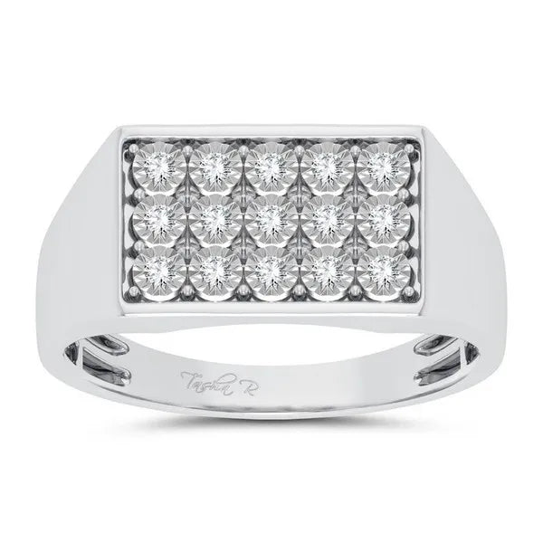 10k 0.20ct Diamond Mens Ring