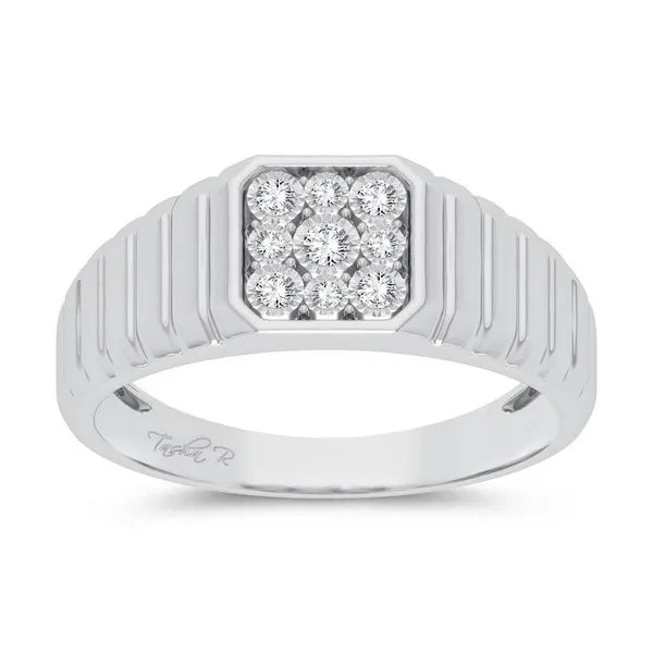 10k 0.15ct Diamond Men's Ring