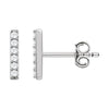14K White 1/10 ctw Natural Diamond Bar Earrings
