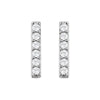 14K White 1/10 ctw Natural Diamond Bar Earrings