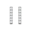 14K White 1/10 ctw Natural Diamond Bar Earrings