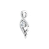 14K White 1/3 ctw Natural Diamond Pendant