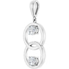 14K White 1/2 ctw Natural Diamond Pendant