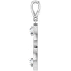 14K White 1/2 ctw Natural Diamond Pendant