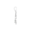 14K White 3/8 ctw Natural Diamond Pendant