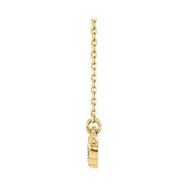 14K Yellow 1/3 ctw Natural Diamond Bezel-Set 16"-18" Necklace