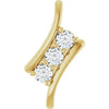 14K Yellow 1/3 ctw Natural Diamond Pendant