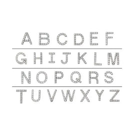 14K White .06 ctw Natural Diamond Initial A Earring