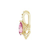 14K Yellow Natural Pink Tourmaline & .03 ctw Natural Diamond Pendant