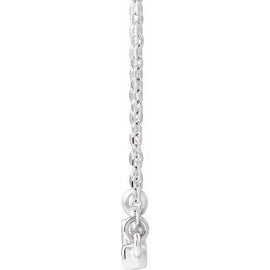 14K White 1/8 ctw Natural Diamond French-Set Bar 18" Necklace