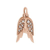 14K Rose .03 ctw Natural Diamond Angel Wings Pendant