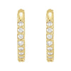 14K Yellow 1/8 ctw Natural Diamond 12.5 mm Huggie Earrings