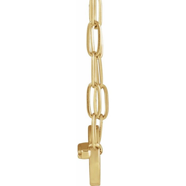14K Yellow .04 ctw Natural Diamond Toggle 16" Necklace