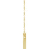 14K Yellow 1/8 ctw Natural Diamond Petite Double Interlocking Heart 16"-18" Necklace