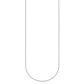 Sterling Silver Platinum-plated Thin 16" with a 2" extention Cable Chain