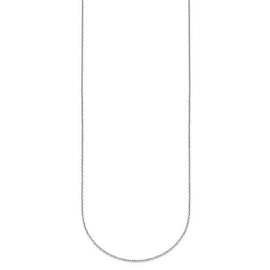 Sterling Silver Platinum-plated Thin 16" with a 2" extention Cable Chain