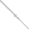 Sterling Silver Platinum-plated Thin 16" with a 2" extention Cable Chain