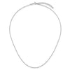Sterling Silver Platinum-plated Thin 16" with a 2" extention Cable Chain
