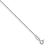 Sterling Silver Platinum-plated Thin 16" with a 2" extention Cable Chain