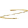 14K Yellow 3 ctw Natural Diamond Flexible Bangle 7" Bracelet