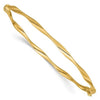Leslie's 14K Polished Twisted Hinged Bangle