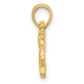 14K Polished Fancy Heart and Paw Charm