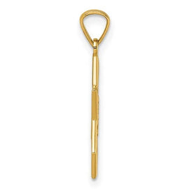 14k Polished and Diamond-cut Star Of David Religious Pendant