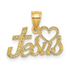 14K LOVE JESUS Script Charm