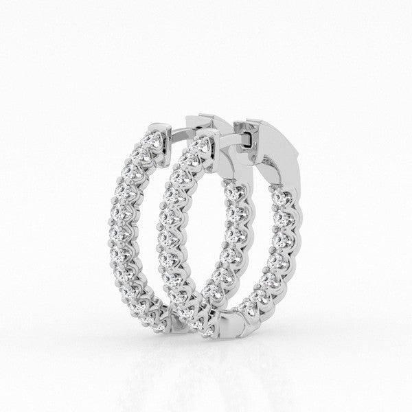 3.50 ctw Gorgeous Hoop Earrings