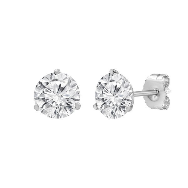 2.00 ctw 3-Prong Martini Studs - Round