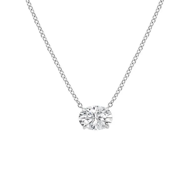 2.00 ct Solitaire Pendant - Oval