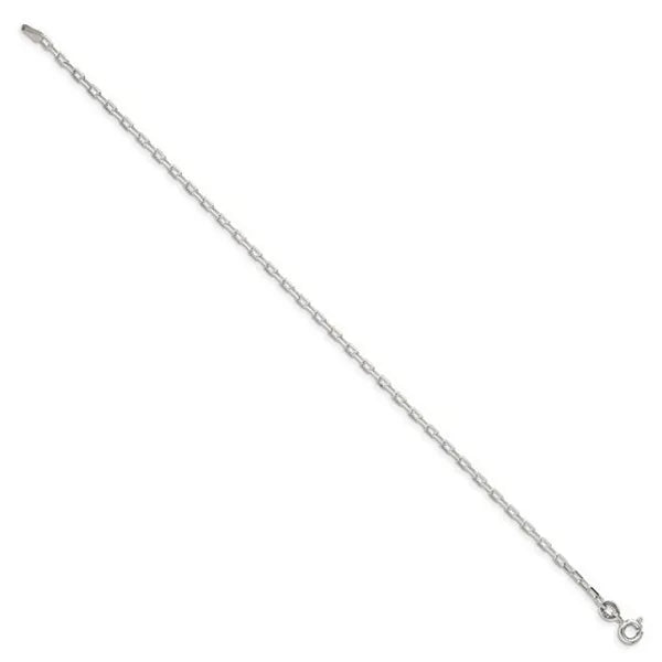 Sterling Silver 2.2mm Diamond-cut Long Link Cable Chain