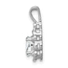 Sterling Silver Rhodium-plated White Topaz and Diam. Pendant