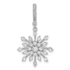 Sterling Silver Rhodium-plated CZ Snowflake Pendant