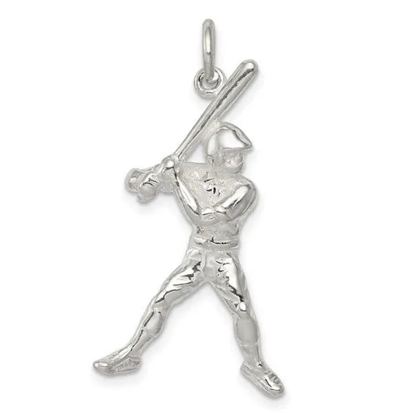 Sterling Silver Baseball Batter Charm
