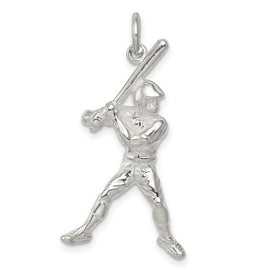 Sterling Silver Baseball Batter Charm
