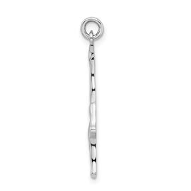 Sterling Silver Rhodium-plated Polished Gymnast Pendant