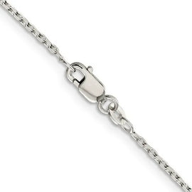 Sterling Silver 1.5 mm Beveled Oval Cable Chain