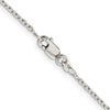 Sterling Silver 1.5 mm Beveled Oval Cable Chain