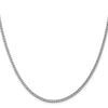 Sterling Silver Rhodium-plated 3 mm Curb Chain