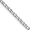 Sterling Silver Rhodium-plated 3 mm Curb Chain