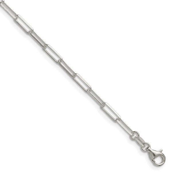 Sterling Silver 3.1 mm D/C Paperclip Chain