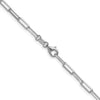 Sterling Silver Rhodium-plated 3.1 mm D/C Paperclip Chain