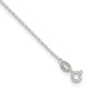 Sterling Silver 1mm Diamond-cut 9" Plus 1" ext. Anklet